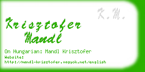 krisztofer mandl business card